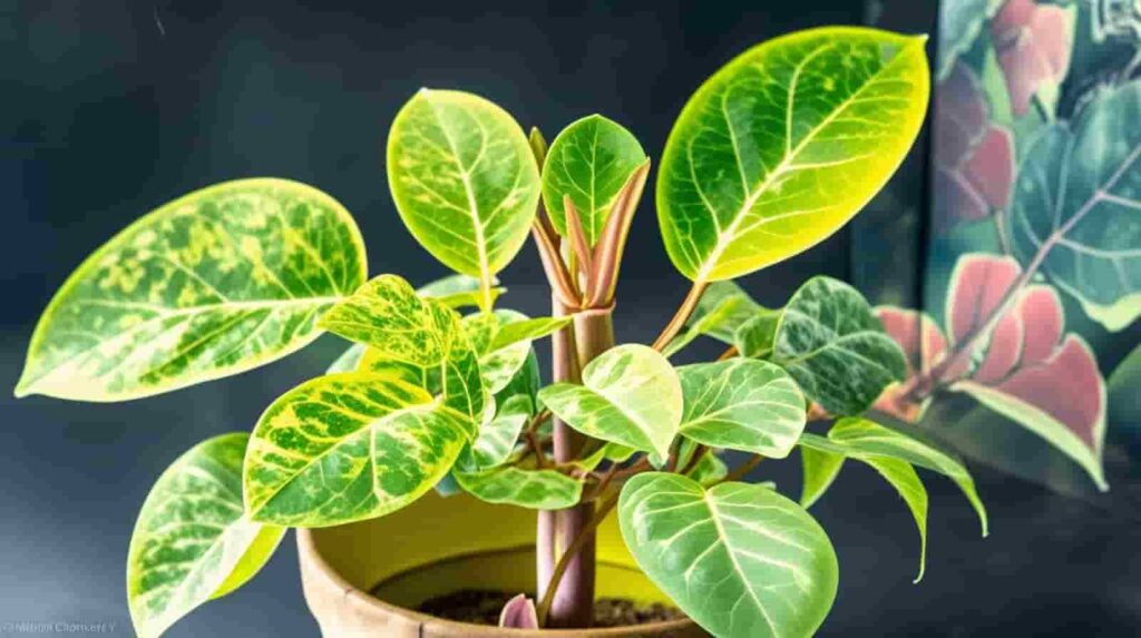 Philodendron Painted Lady in a pot