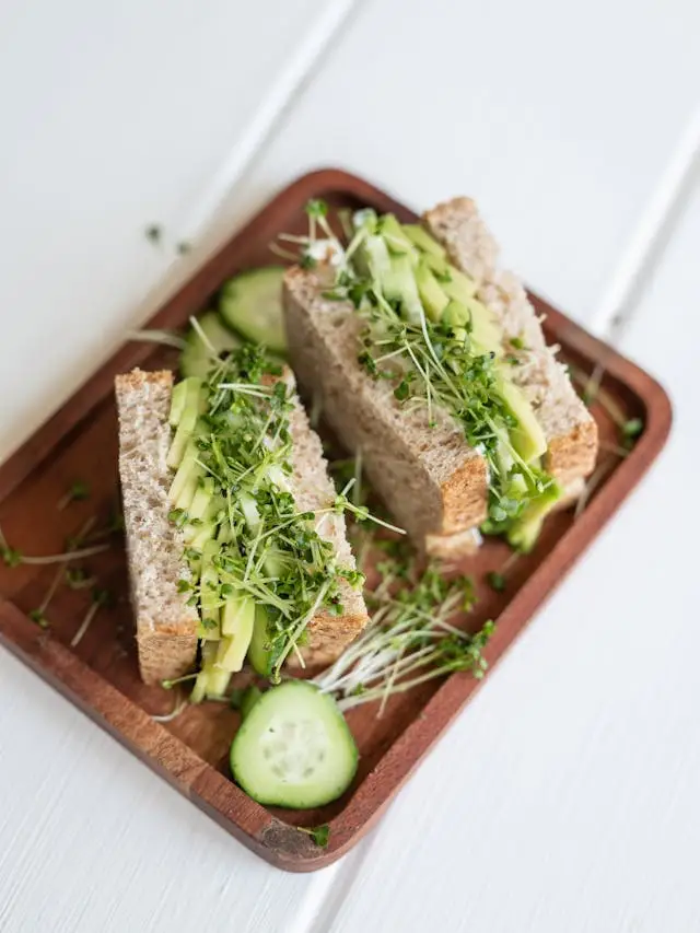 sunflower microgreen sandwich